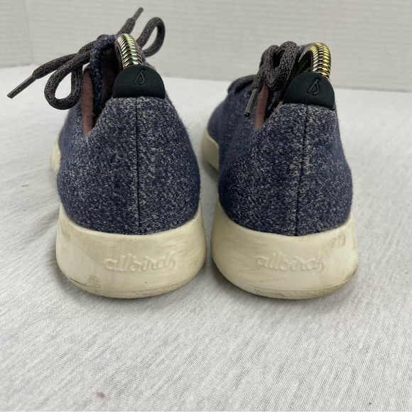 Allbirds Wool Runner Sneaker Shoes Navy Gray Lace Up Womens Size 7 - Picture 5 of 13